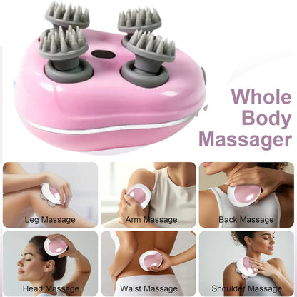 Mini Electric Scalp Massager | Smart Electric Scalp Massager with 4 Massage Heads