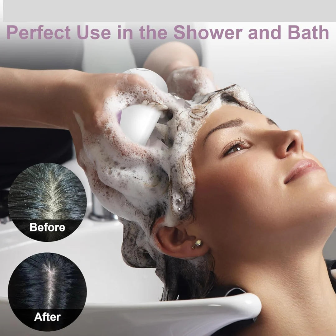 Mini Electric Scalp Massager | Smart Electric Scalp Massager with 4 Massage Heads