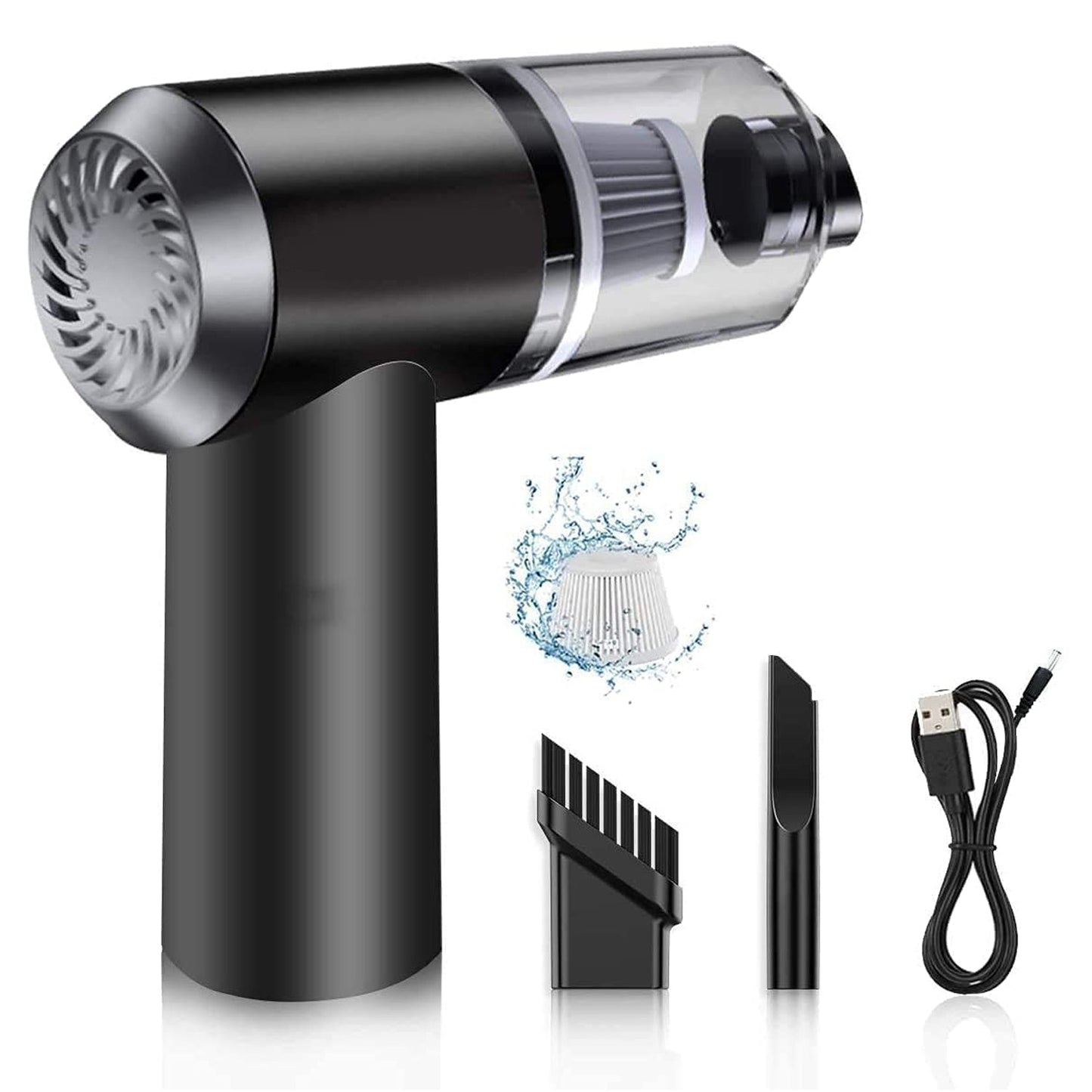 2 In 1 Wireless Vacuum Cleaner - 120W Handheld USB Rechargeable For Home & Car (1 Pc)